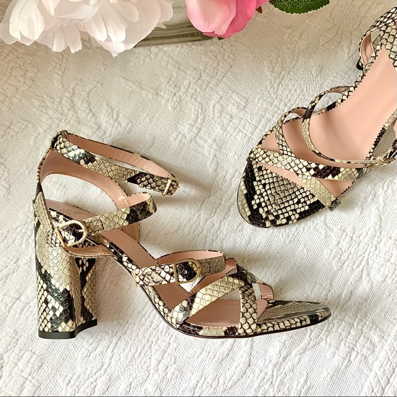NEW J. Crew Stella Strappy Snake Sandals High Heel 10 - Picture 16 of 16